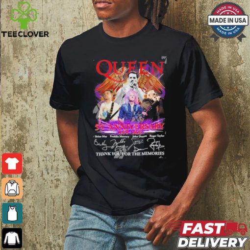 Official Queen 55th Anniversary 1970 – 2025 Thank You For The Memories T Shirt