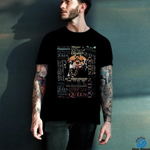 Official Queen Band 55th Anniversary Signature Thank You For The Memories Signatures T shirt