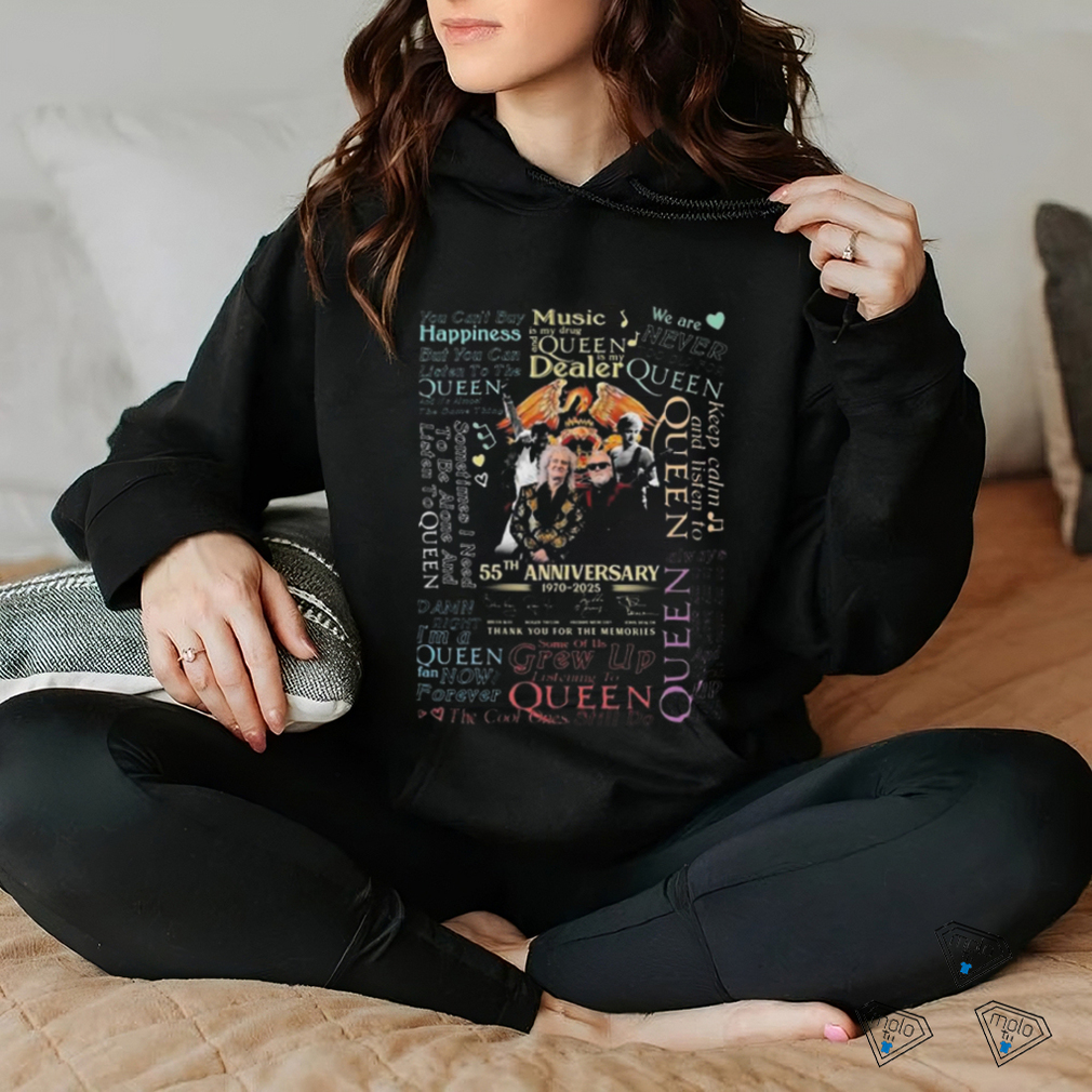 Official Queen Band 55th Anniversary Signature Thank You For The Memories Signatures T shirt Official Queen Band 55th Anniversary Signature Thank You For The Memories Signatures T shirt