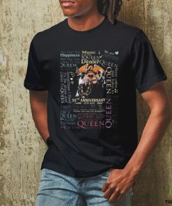 Official Queen Band 55th Anniversary Signature Thank You For The Memories Signatures T shirt