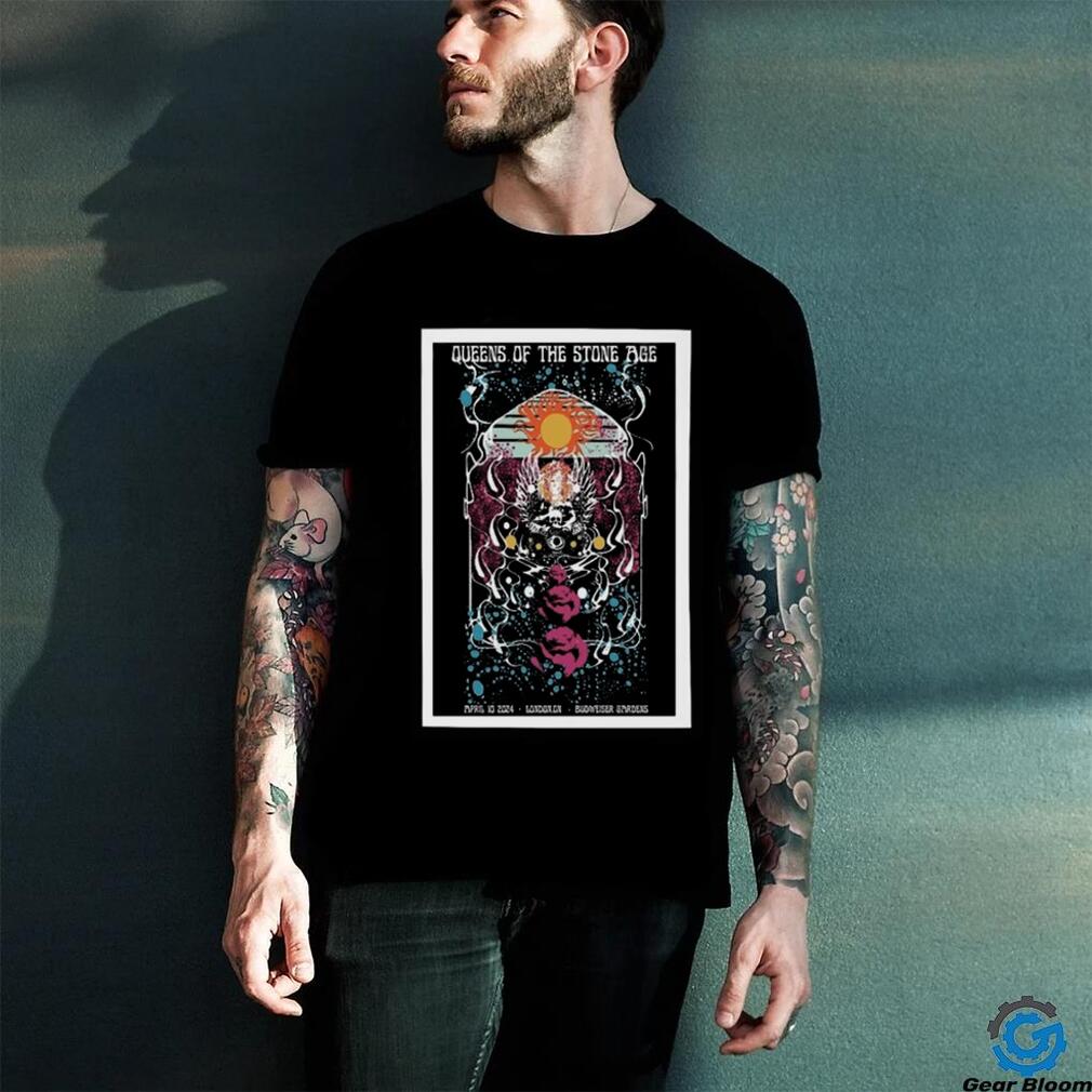Official Queens Of The Stone Age On April 10, 2024 In London, On T shirt Official Queens Of The Stone Age On April 10, 2024 In London, On T shirt