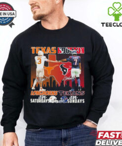 Official Quinn Ewers Texas Longhorns On Saturdays X CJ Stroud Houston Texans On Sundays Shirt