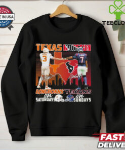 Official Quinn Ewers Texas Longhorns On Saturdays X CJ Stroud Houston Texans On Sundays Shirt