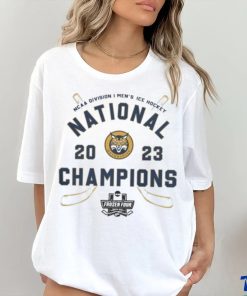 Official Quinnipiac Bobcats Ice Hockey 2023 National Champions T Shirt