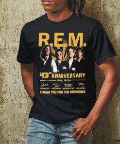 Official R.E.M. 43rd Anniversary 1980 2023 Thank You For The Memories Signatures shirt