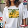 The Harris Walz shaking hands logo baseball player shirt