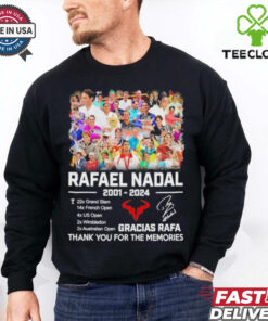 Official Rafael Nadal 2001 2024 Gracias Rafa Thank You For The Memories signatures Shirt