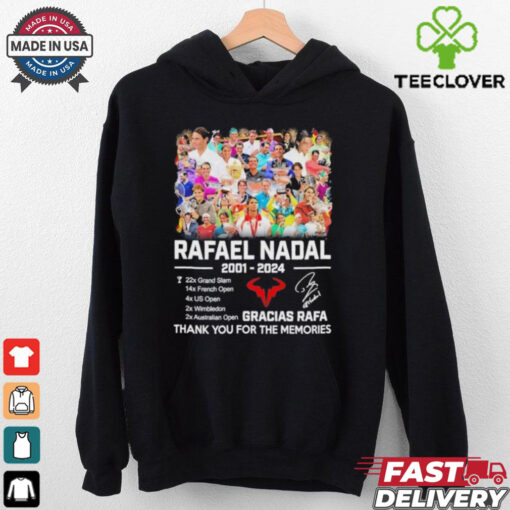 Official Rafael Nadal 2001 2024 Gracias Rafa Thank You For The Memories signatures Shirt