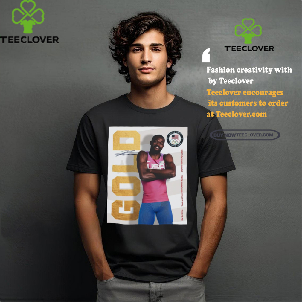 Official Rai Benjamin Team USA Gold Medal Men’s 400m Hurdles Olympic Games Paris 2024 Signature Poster t shirt Official Rai Benjamin Team USA Gold Medal Men’s 400m Hurdles Olympic Games Paris 2024 Signature Poster t shirt