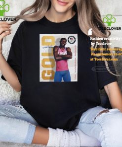 Official Rai Benjamin Team USA Gold Medal Men’s 400m Hurdles Olympic Games Paris 2024 Signature Poster t shirt