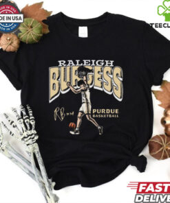 Official Raleigh Burgess Illustrated Purdue Boilermakers Basketball Signature t shirt