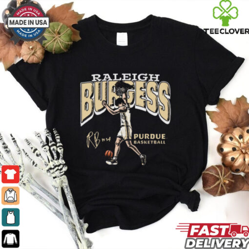 Official Raleigh Burgess Illustrated Purdue Boilermakers Basketball Signature t shirt