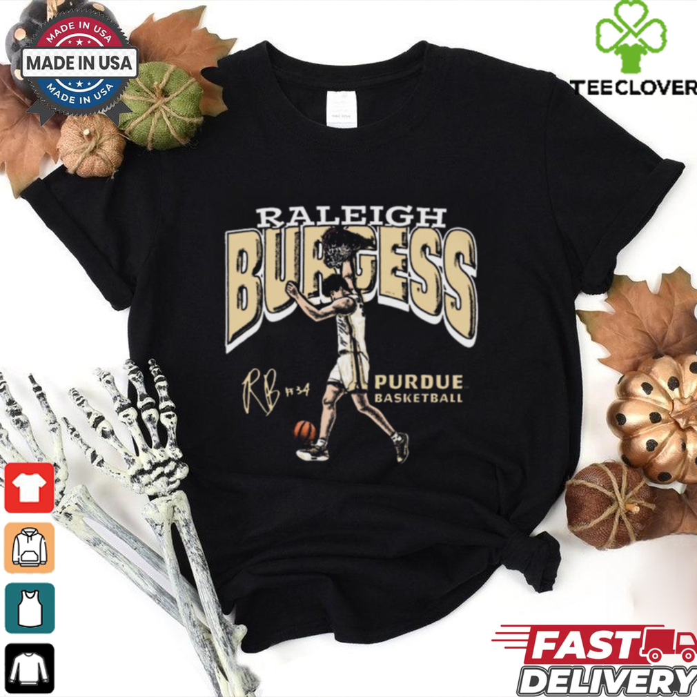 Official Raleigh Burgess Illustrated Purdue Boilermakers Basketball Signature t shirt Official Raleigh Burgess Illustrated Purdue Boilermakers Basketball Signature t shirt