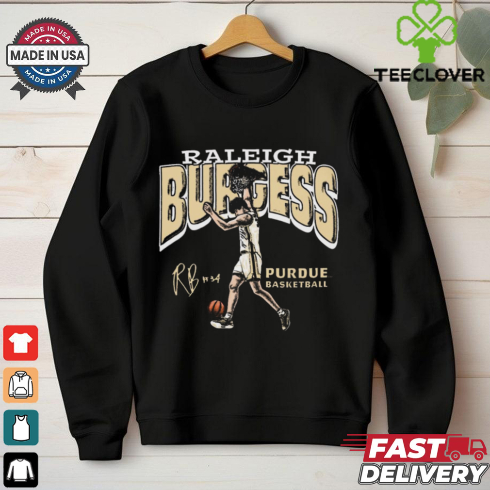 Official Raleigh Burgess Illustrated Purdue Boilermakers Basketball Signature t shirt Official Raleigh Burgess Illustrated Purdue Boilermakers Basketball Signature t shirt