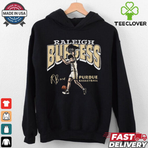 Official Raleigh Burgess Illustrated Purdue Boilermakers Basketball Signature t shirt