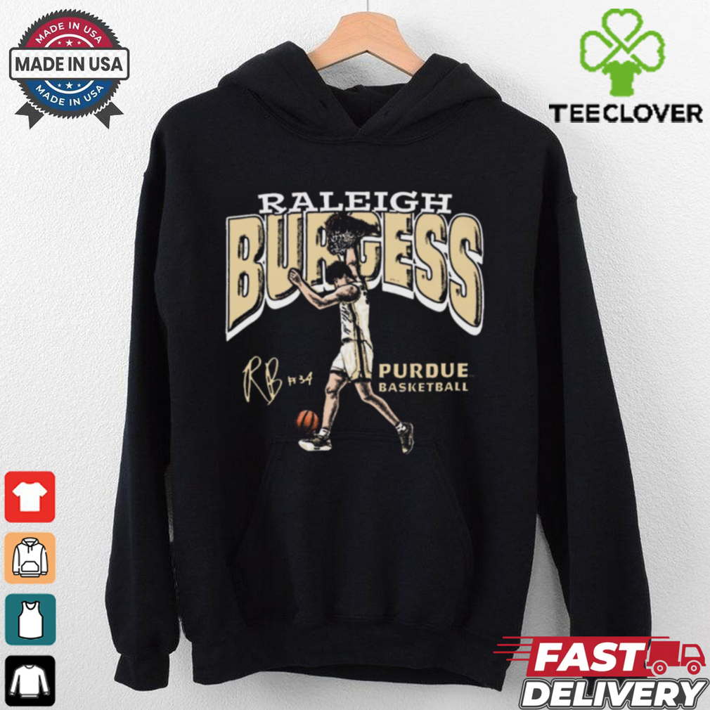 Official Raleigh Burgess Illustrated Purdue Boilermakers Basketball Signature t shirt Official Raleigh Burgess Illustrated Purdue Boilermakers Basketball Signature t shirt