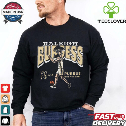 Official Raleigh Burgess Illustrated Purdue Boilermakers Basketball Signature t shirt