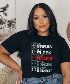 Official Ramen Sleepy Anime Gaming Repeat Shirt