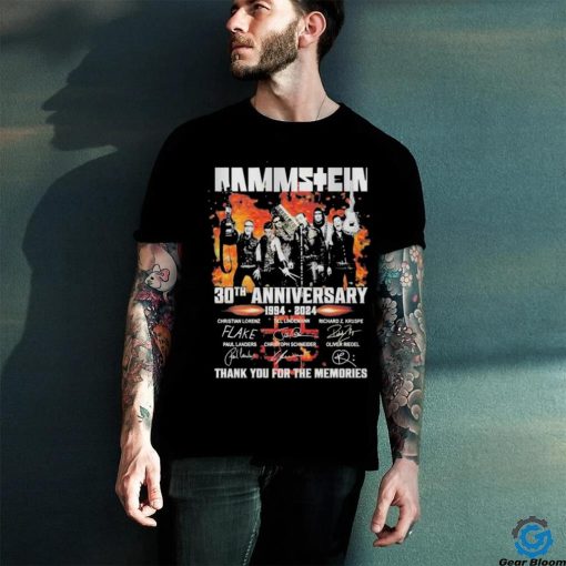 Official Rammstein 30th Anniversary 1994 2024 Thank You For The Memories Signature Unisex T Shirt