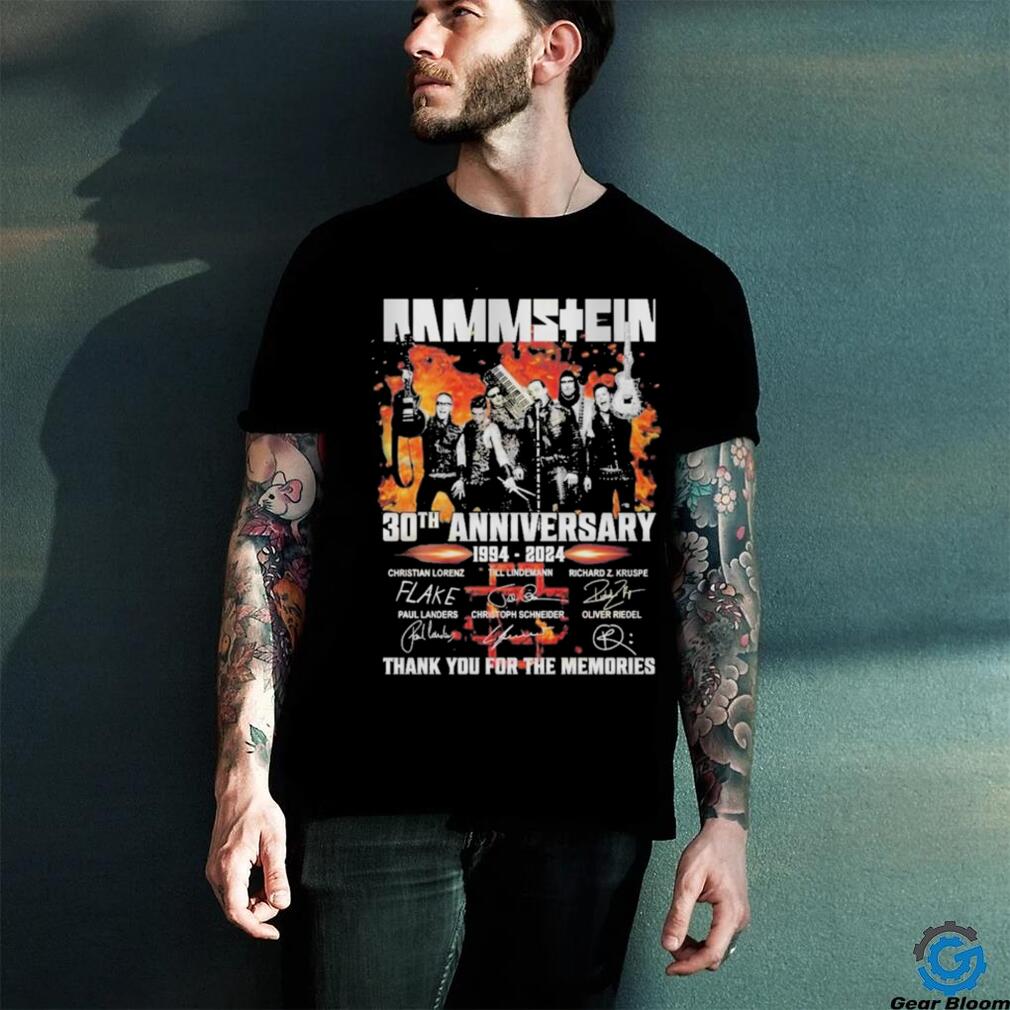 Official Rammstein 30th Anniversary 1994 2024 Thank You For The Memories Signature Unisex T Shirt Official Rammstein 30th Anniversary 1994 2024 Thank You For The Memories Signature Unisex T Shirt