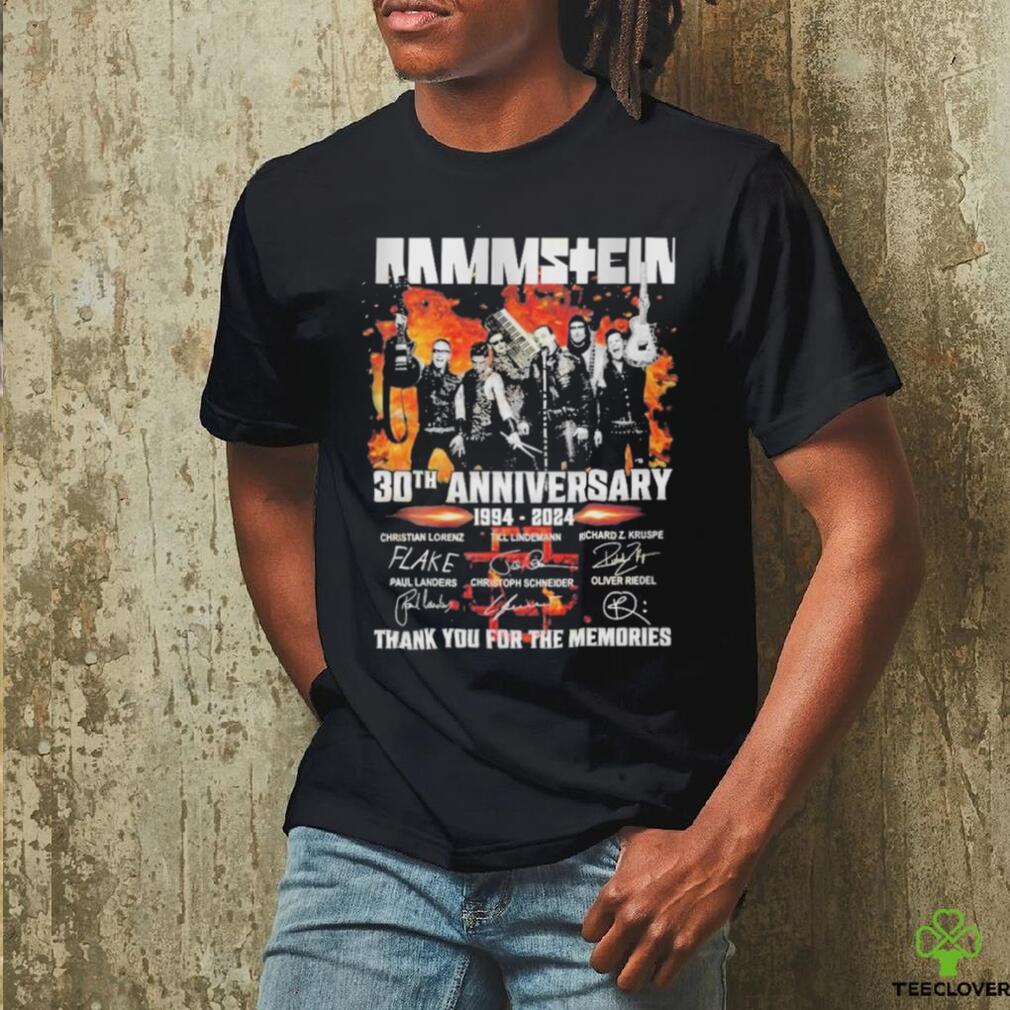 Official Rammstein 30th Anniversary 1994 2024 Thank You For The Memories Signature Unisex T Shirt Official Rammstein 30th Anniversary 1994 2024 Thank You For The Memories Signature Unisex T Shirt
