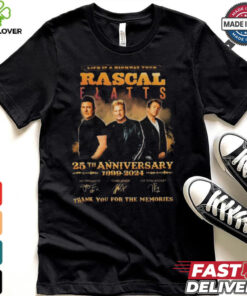 Official Rascal Flatts 25th Anniversary 1999 2024 Life Is A Highway Tour Thank You For The Memories Signatures Shirt