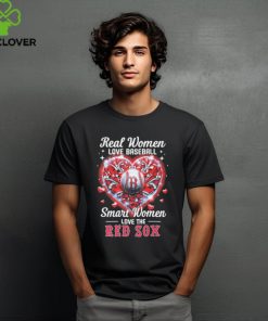 Official Real Women Love Baseball Smart Women Love The Boston Red Sox Heart Diamond 2024 T Shirt