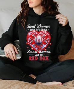 Official Real Women Love Baseball Smart Women Love The Boston Red Sox Heart Love Baseball 2024 Shirt