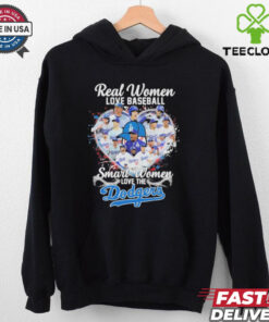 Official Real Women Love Baseball Smart Women Love The Los Angeles Dodgers Player Heart shirt