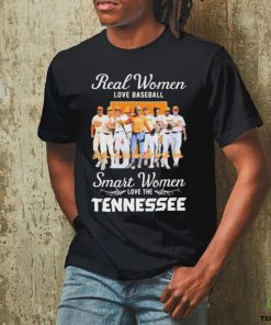 Official Real Women Love Baseball Smart Women Love The Tennessee Volunteers Signatures Shirt