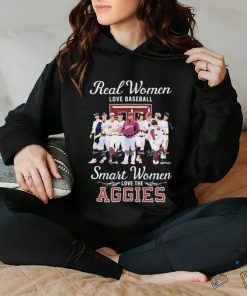 Official Real Women Love Baseball Smart Women Love The Texas A&M Aggies Signatures Shirt