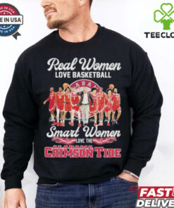 Official Real Women Love Basketball Smart Women Love The Alabama Crimson Tide Signatures T shirts