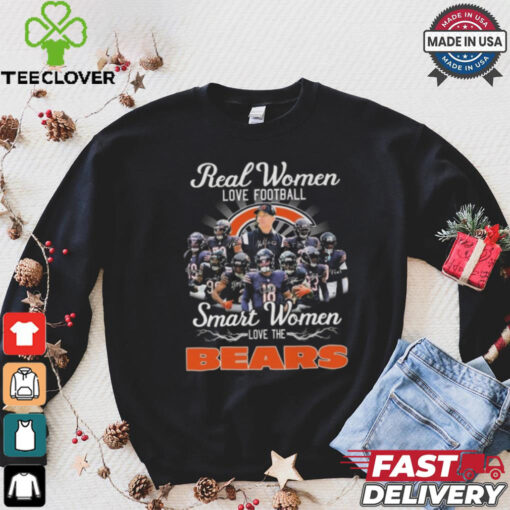 Official Real Women Love Football Smart Women Love The Chicago Bears Signatures 2024 Shirt
