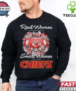 Official Real Women Love Football Smart Women Love The Kansas City Chiefs T Shirt