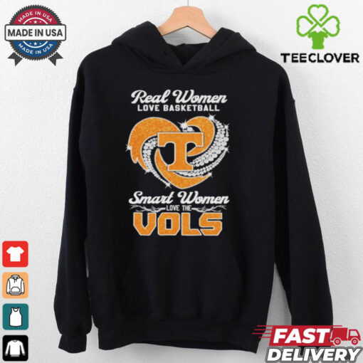 Official Real Women Love Football Smart Women Love The Tennessee Volunteers Heart Diamond T shirts