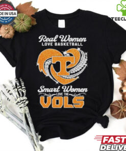 Official Real Women Love Football Smart Women Love The Tennessee Volunteers Heart Diamond T shirts