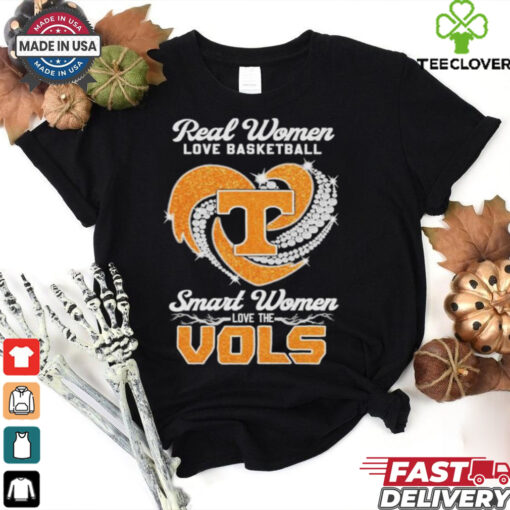 Official Real Women Love Football Smart Women Love The Tennessee Volunteers Heart Diamond T shirts