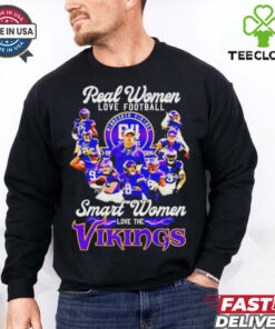 Official Real women love Football smart women love the Minnesota vikings team players T shirt