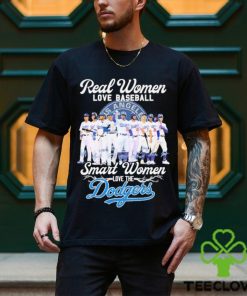 Official Real women love baseball smart women love the Los Angeles Dodgers signatures shirt