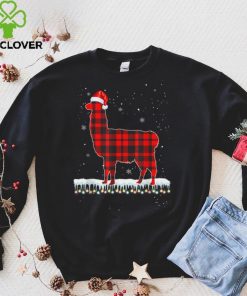 Official Red Plaid Red Buffalo llama Christmas Pajamas Family Gifts T Shirt