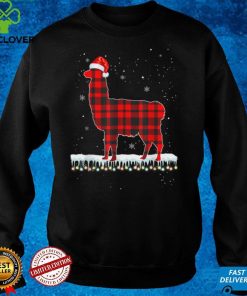 Official Red Plaid Red Buffalo llama Christmas Pajamas Family Gifts T Shirt