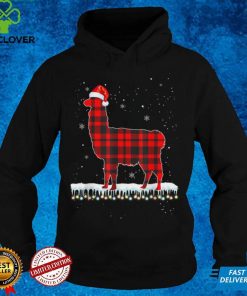 Official Red Plaid Red Buffalo llama Christmas Pajamas Family Gifts T Shirt