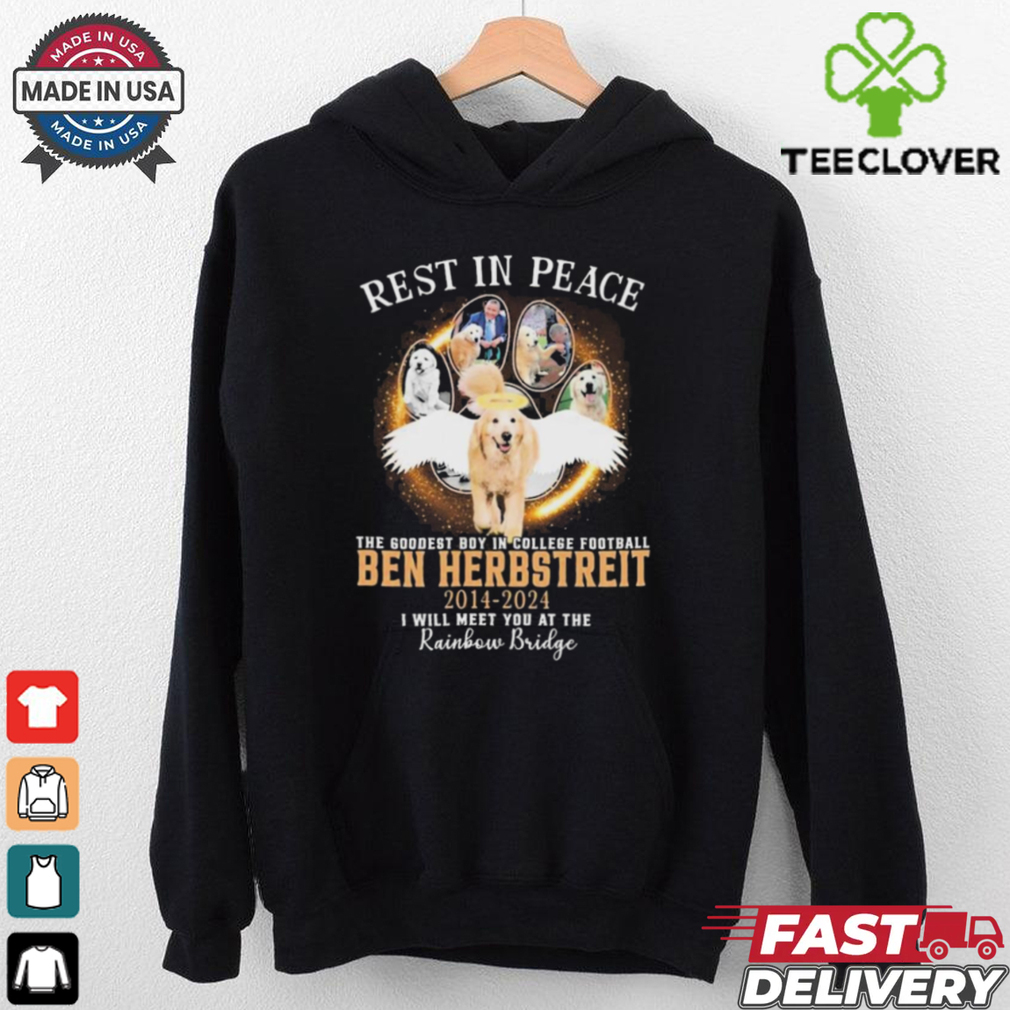 Official Rest In Peace The Goodest Boy In College Football Ben Herbstreit 2014 2024 I Will Meet You At The Rainbow Bridge t shirt Official Rest In Peace The Goodest Boy In College Football Ben Herbstreit 2014 2024 I Will Meet You At The Rainbow Bridge t shirt