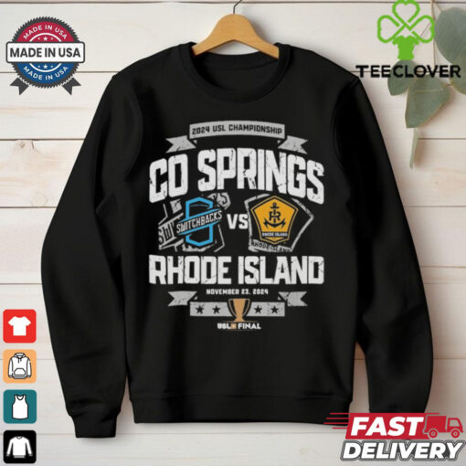 Official Rhode Island FC Vs Co Springs 2024 USL Championship Final Match Up Shirt