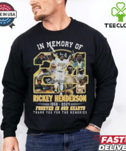 Official Rickey Henderson 1958 2024 Oakland Athletics Memories Signature Shirt