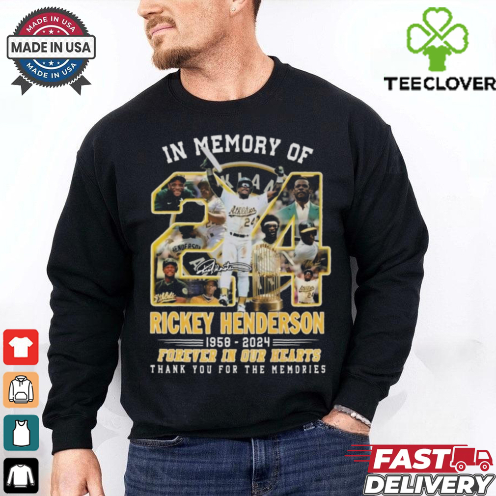 Official Rickey Henderson 1958 2024 Oakland Athletics Memories Signature Shirt Official Rickey Henderson 1958 2024 Oakland Athletics Memories Signature Shirt