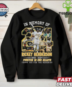 Official Rickey Henderson 1958 2024 Oakland Athletics Memories Signature Shirt