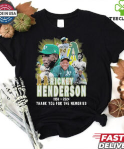 Official Rickey Henderson Oakland Athletics 1958 2024 Thank You For The Menmories Shirt