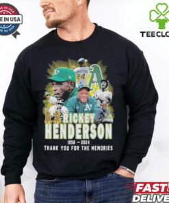 Official Rickey Henderson Oakland Athletics 1958 2024 Thank You For The Menmories Shirt