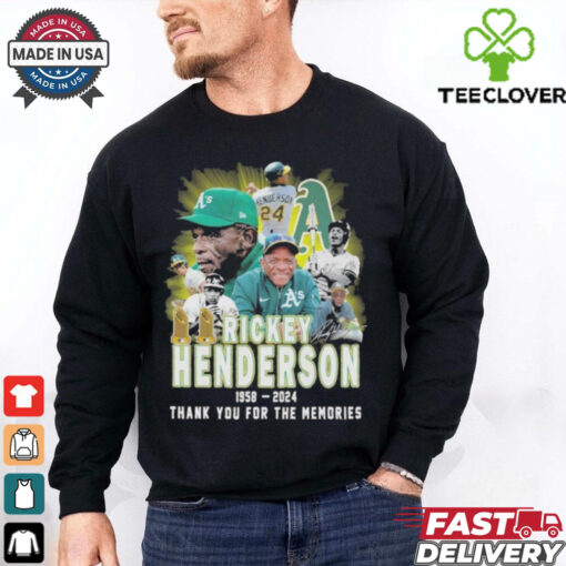 Official Rickey Henderson Oakland Athletics 1958 2024 Thank You For The Menmories Shirt